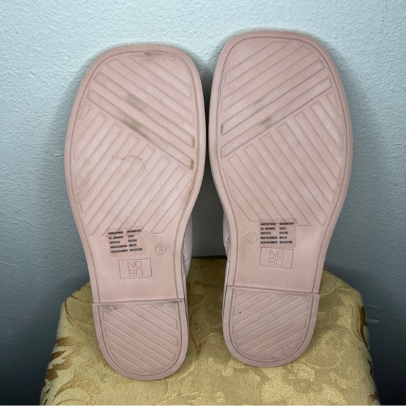 Size 8 Mauve Pink Pastel Slip On Sandals Shoes Flat Barbiecore - Picture 6 of 8